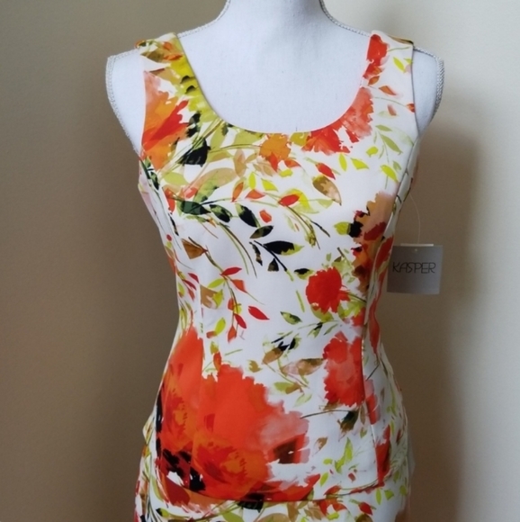 Kasper Floral Printed Sleeveless Top NWT - Picture 3 of 7